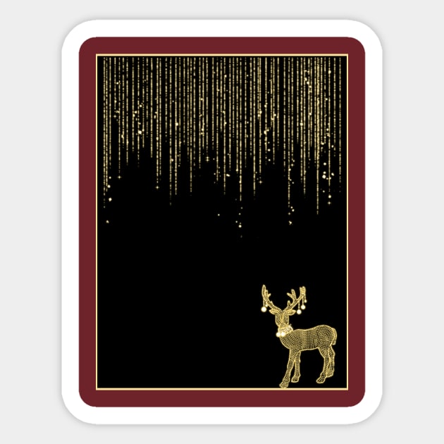 deer stripes stars Sticker by Zido ICT